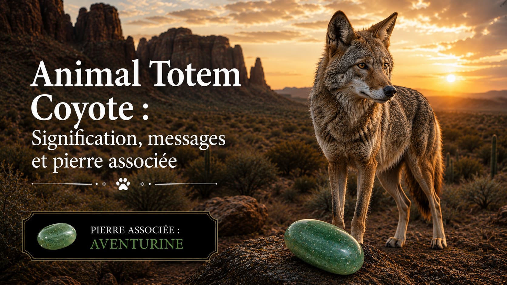 Animal Totem Coyote Aventurine