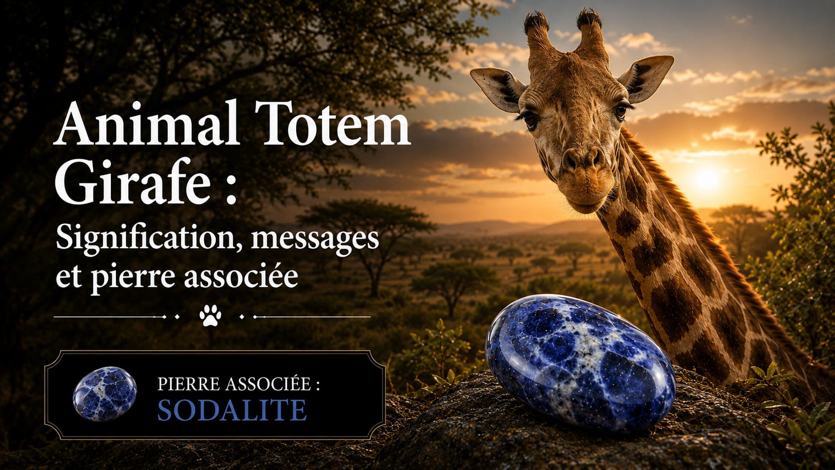 Animal Totem Girafe sodalite