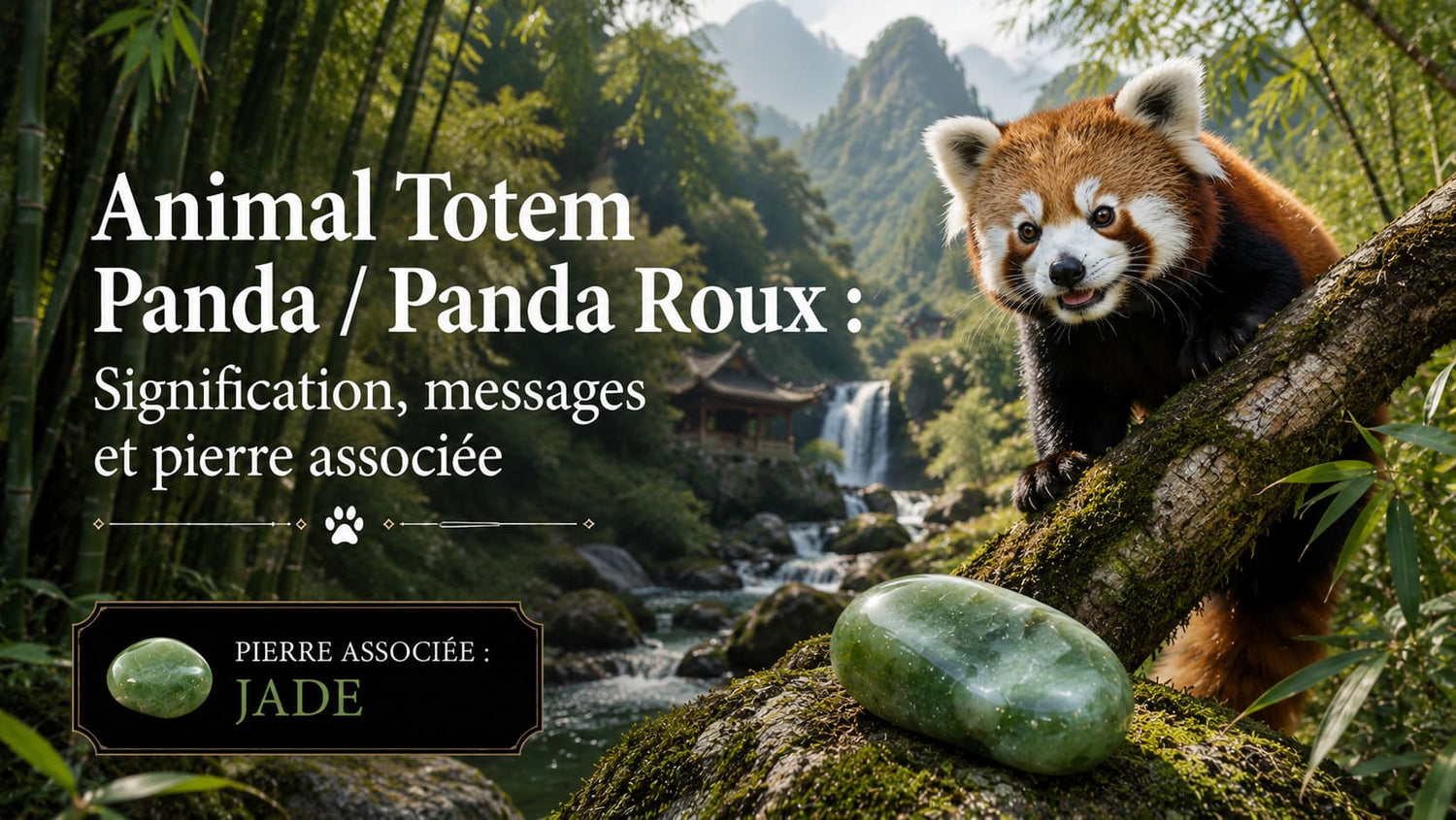 Animal Totem Panda / Panda Roux Jade