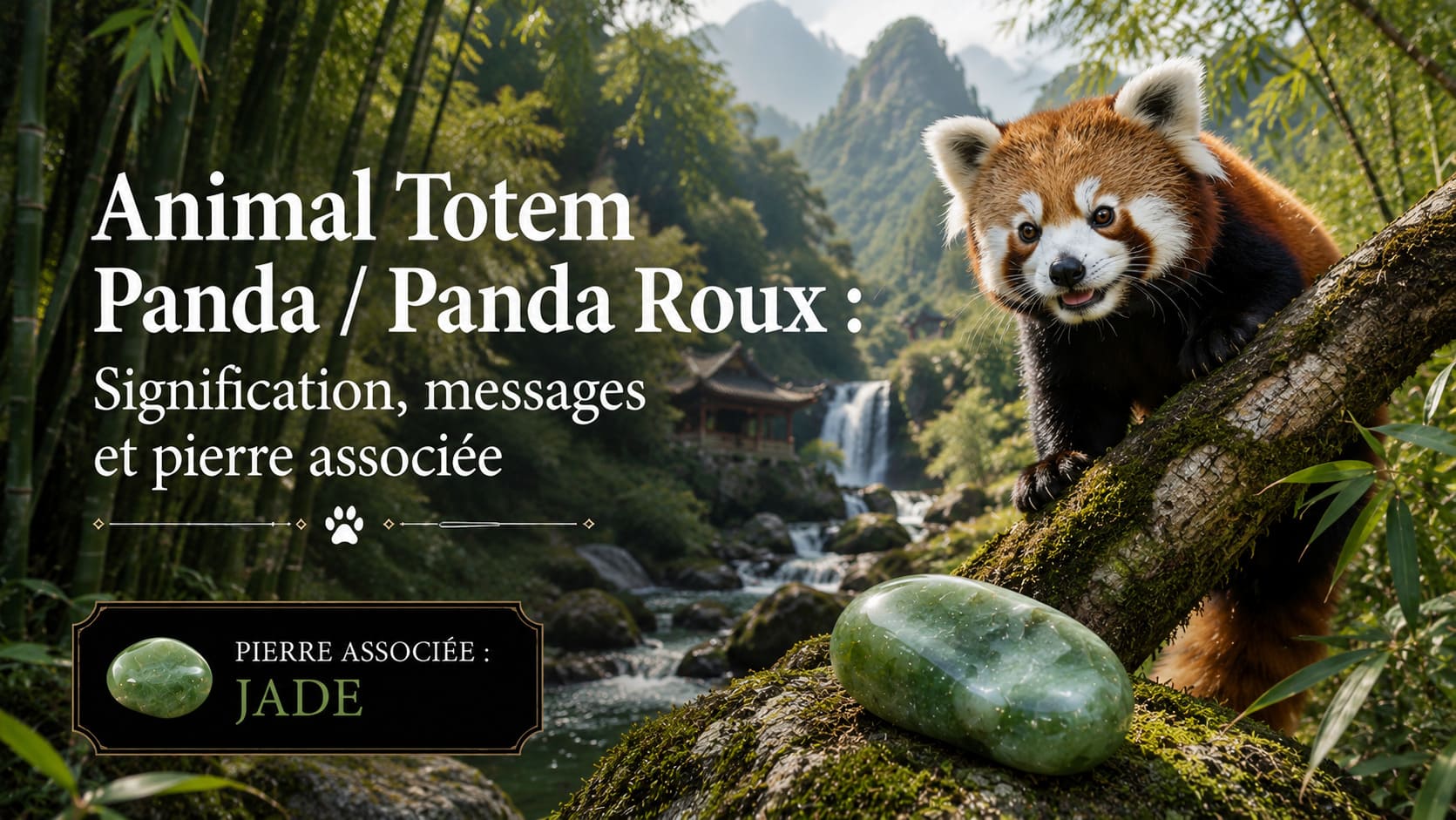 Animal Totem Panda / Panda Roux Jade