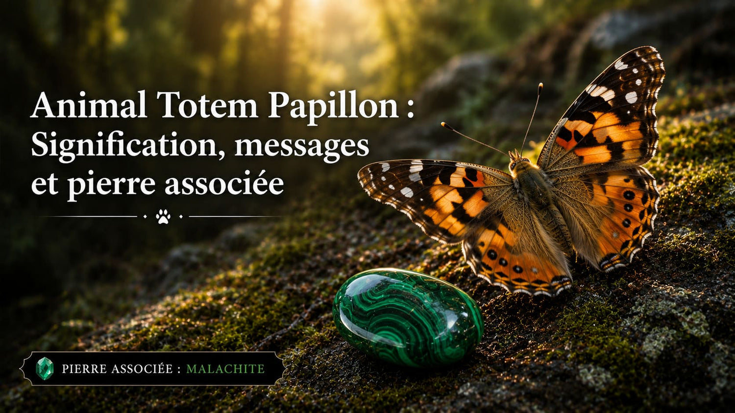 Animal Totem Papillon Malachite