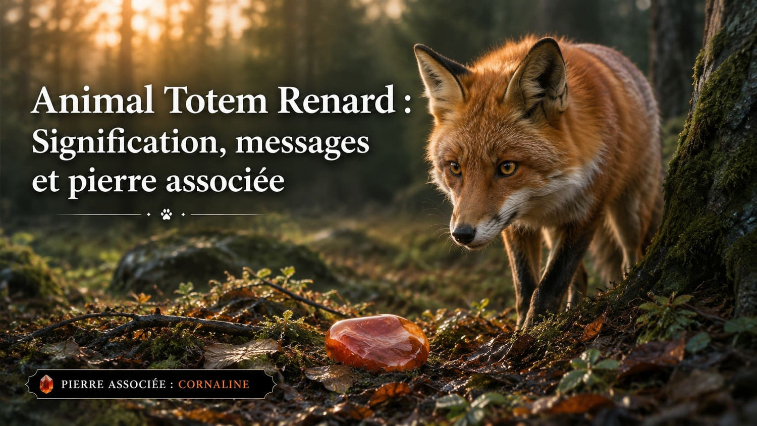 Animal Totem Renard Cornaline