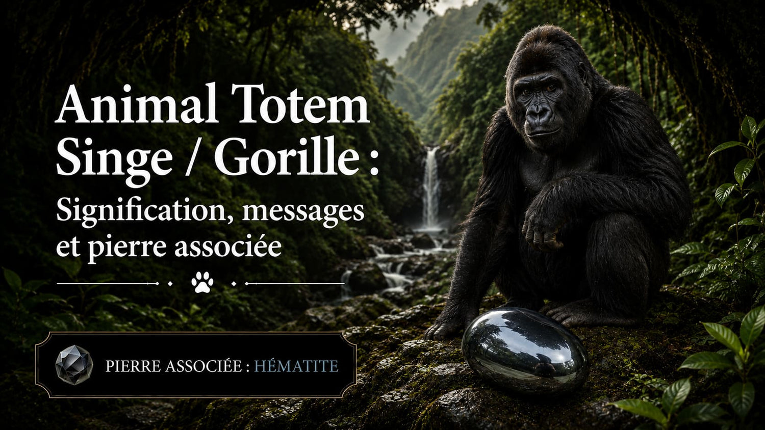 Animal Totem Singe / Gorille hématite