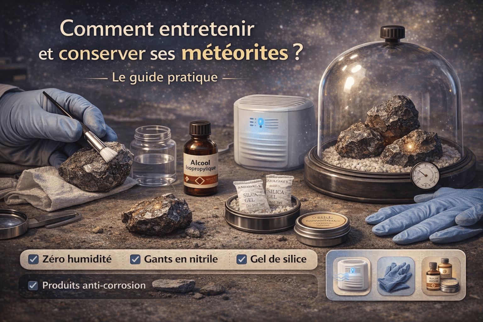 Comment entretenir et conserver ses météorites ?