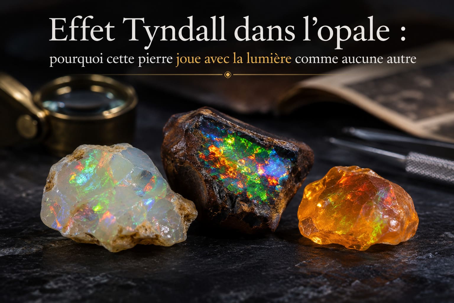 Effet Tyndall dans l'opale : pourquoi cette pierre joue avec la lumière comme aucune autre