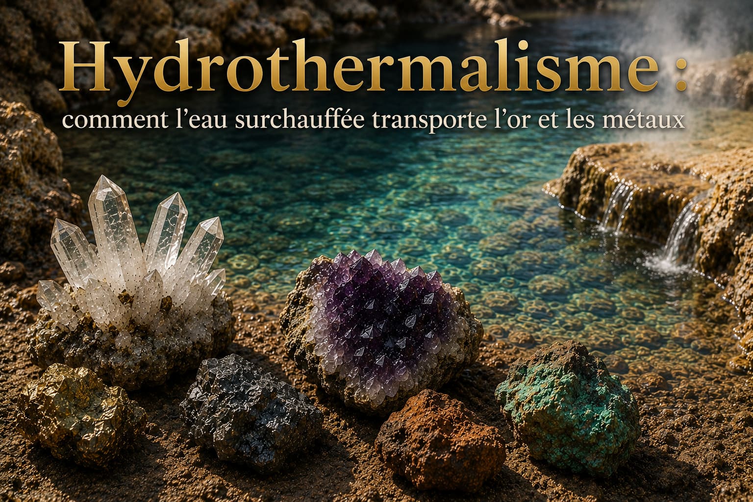 Hydrothermalisme : comment l'eau surchauffée transporte l'or et les métaux
