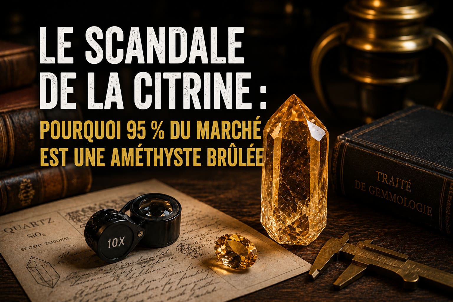 Le scandale de la citrine : pourquoi 95 % du marché est une améthyste brûlée