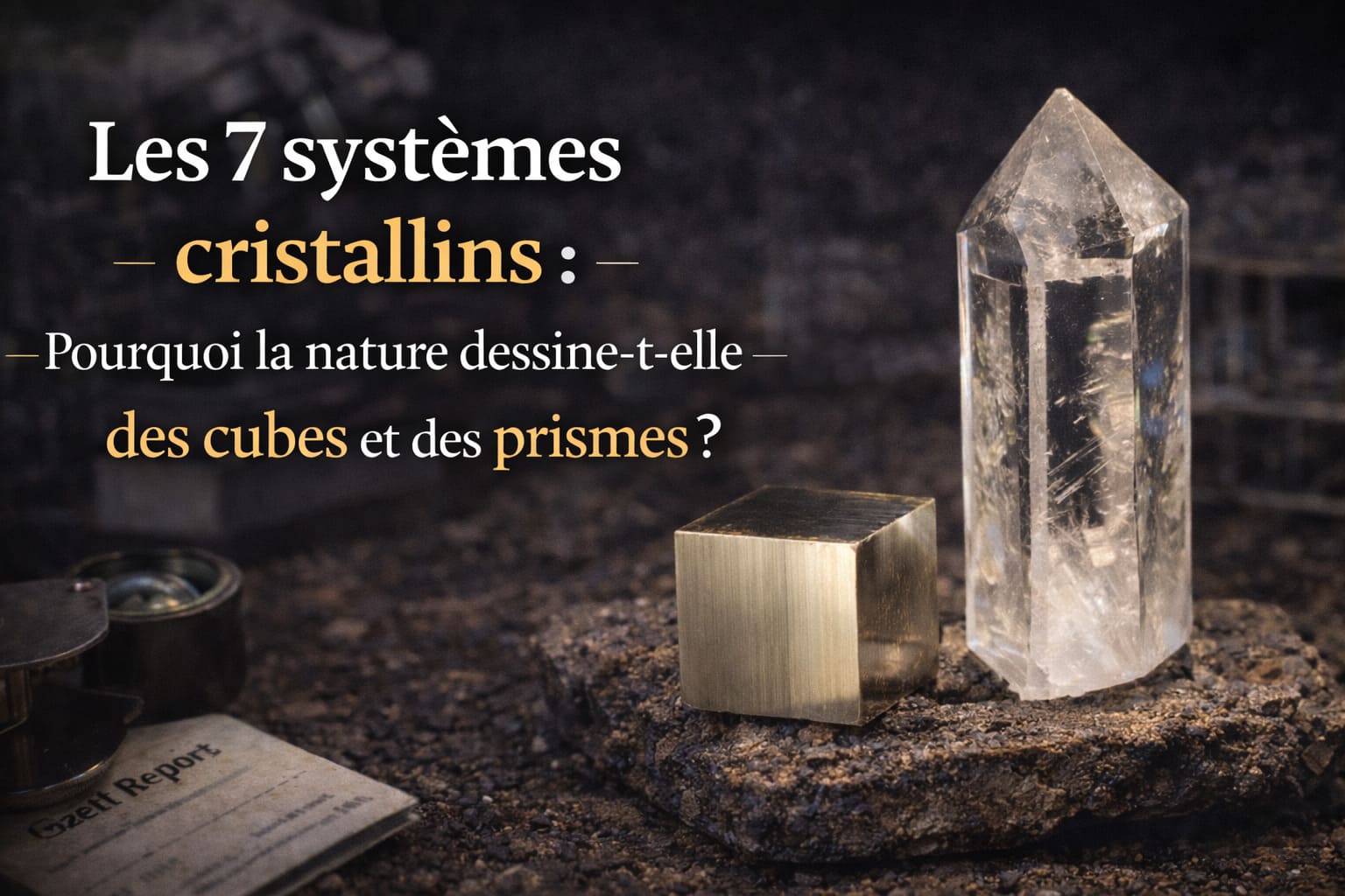 Les 7 systèmes cristallins Pourquoi la nature dessine-t-elle des cubes et des prismes ?
