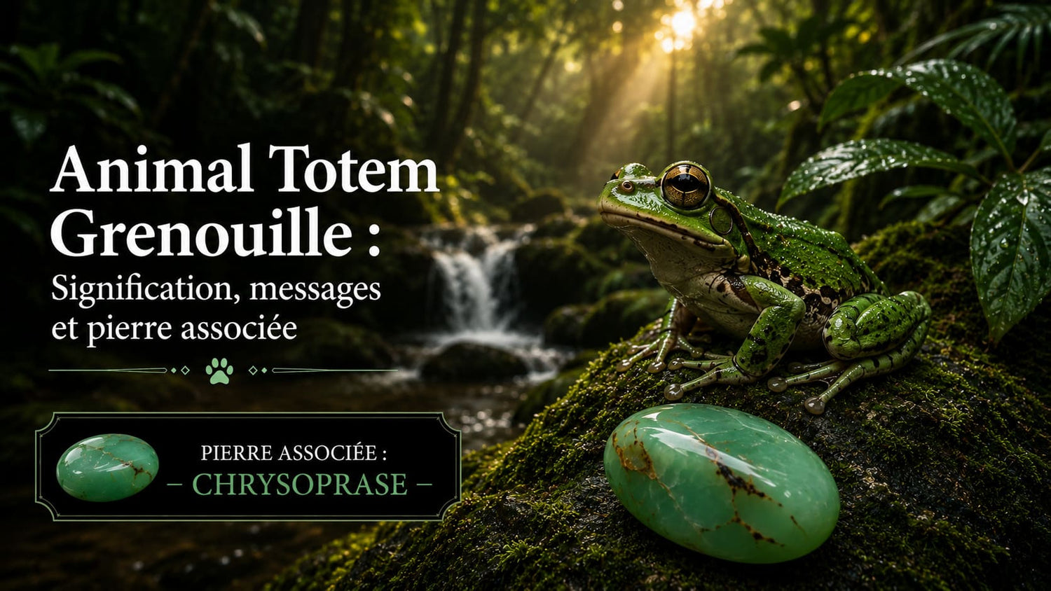 Animal Totem Grenouille chrysoprase