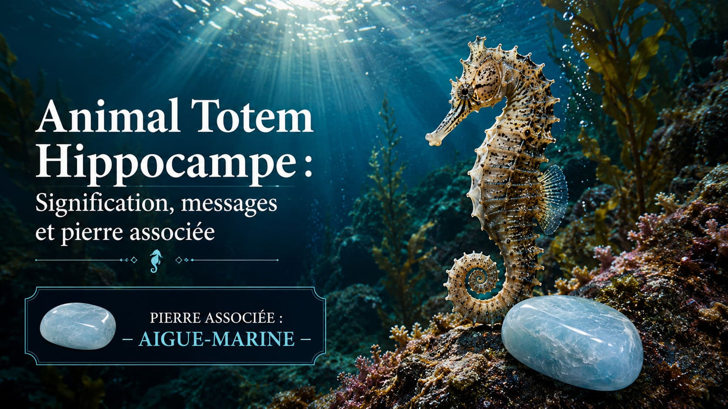 Animal Totem Hippocampe Aigue Marine