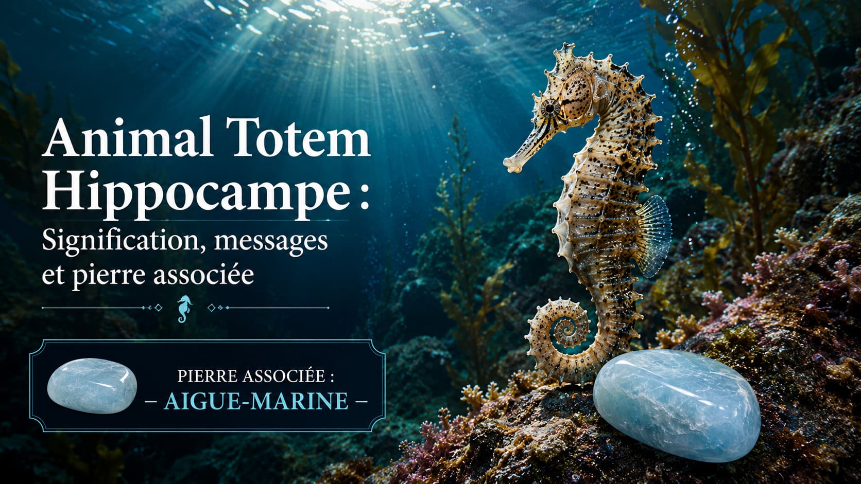 Animal Totem Hippocampe Aigue Marine