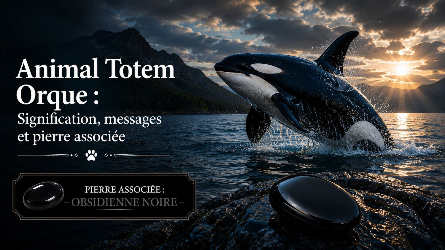 Animal Totem Orque obsidienne noire