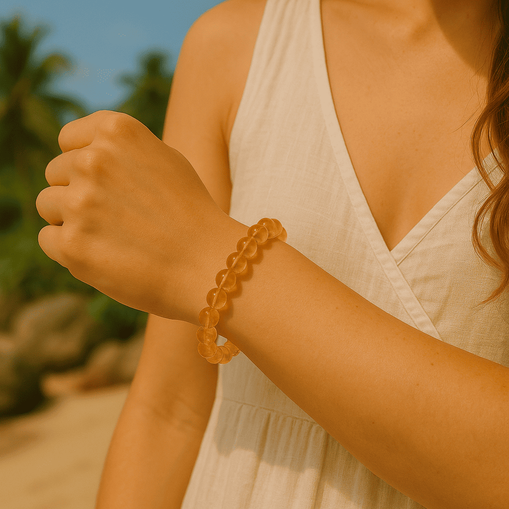 Bracelet pierre jaune