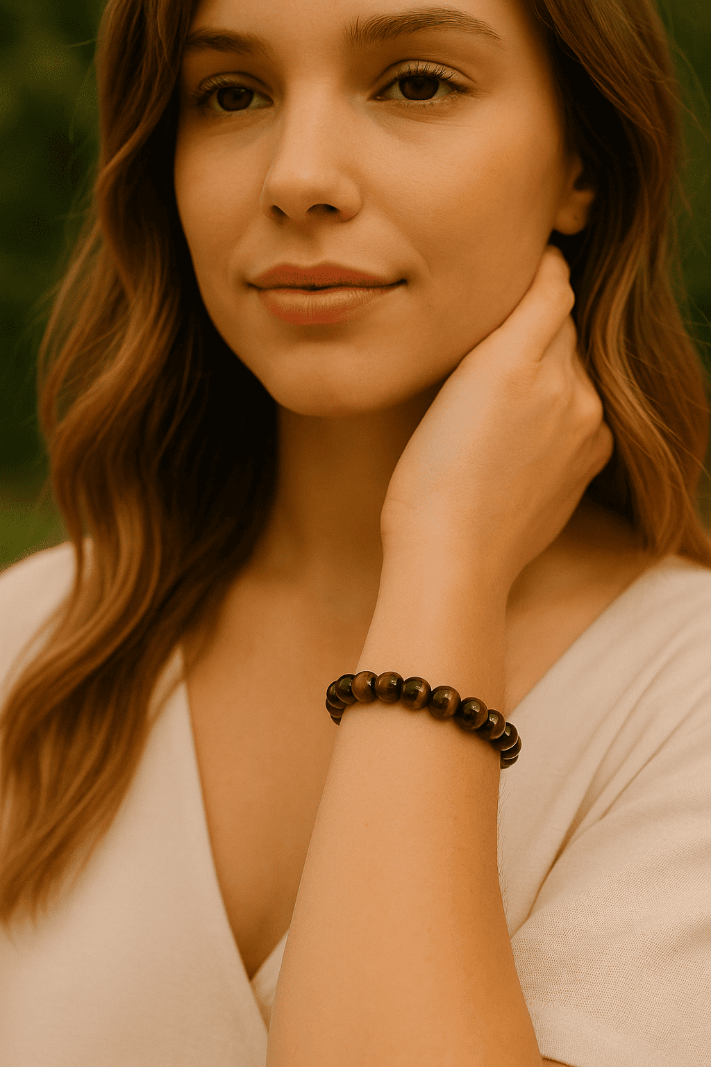 Bracelet pierre marron