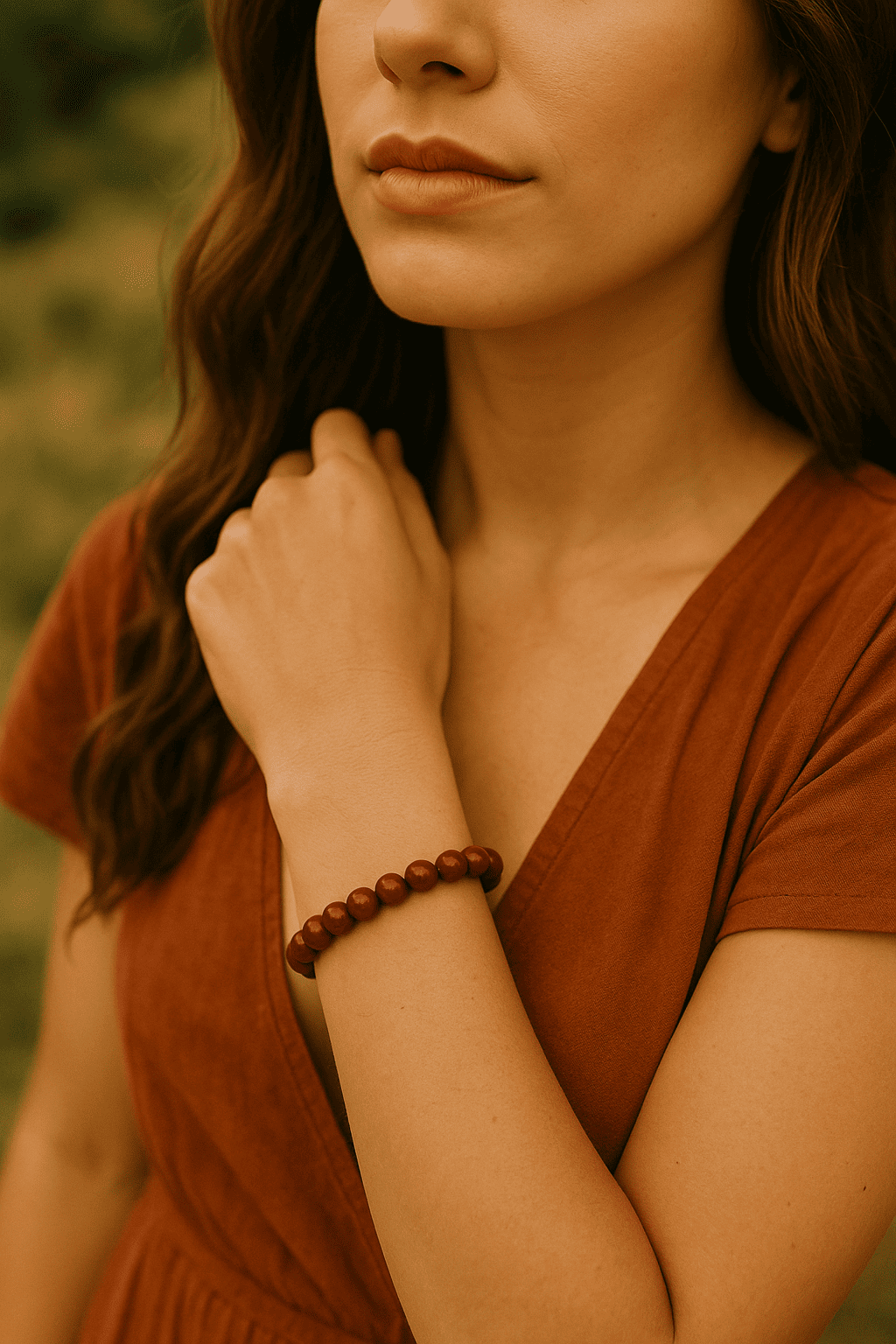Bracelet pierre rouge