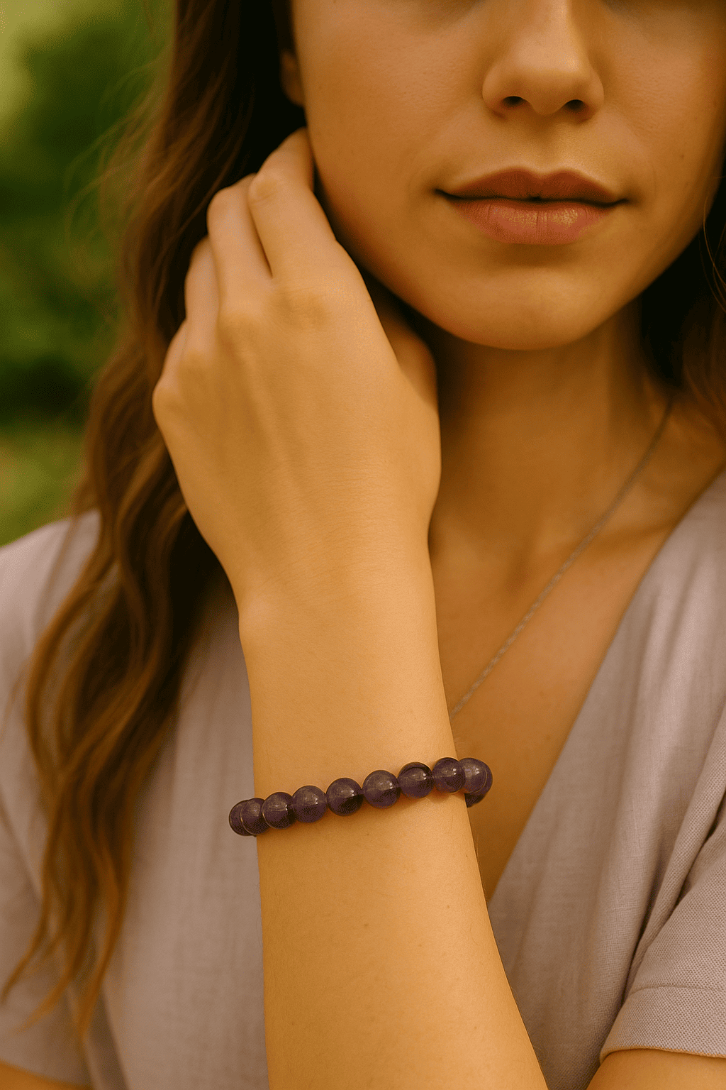 Bracelet pierre violette
