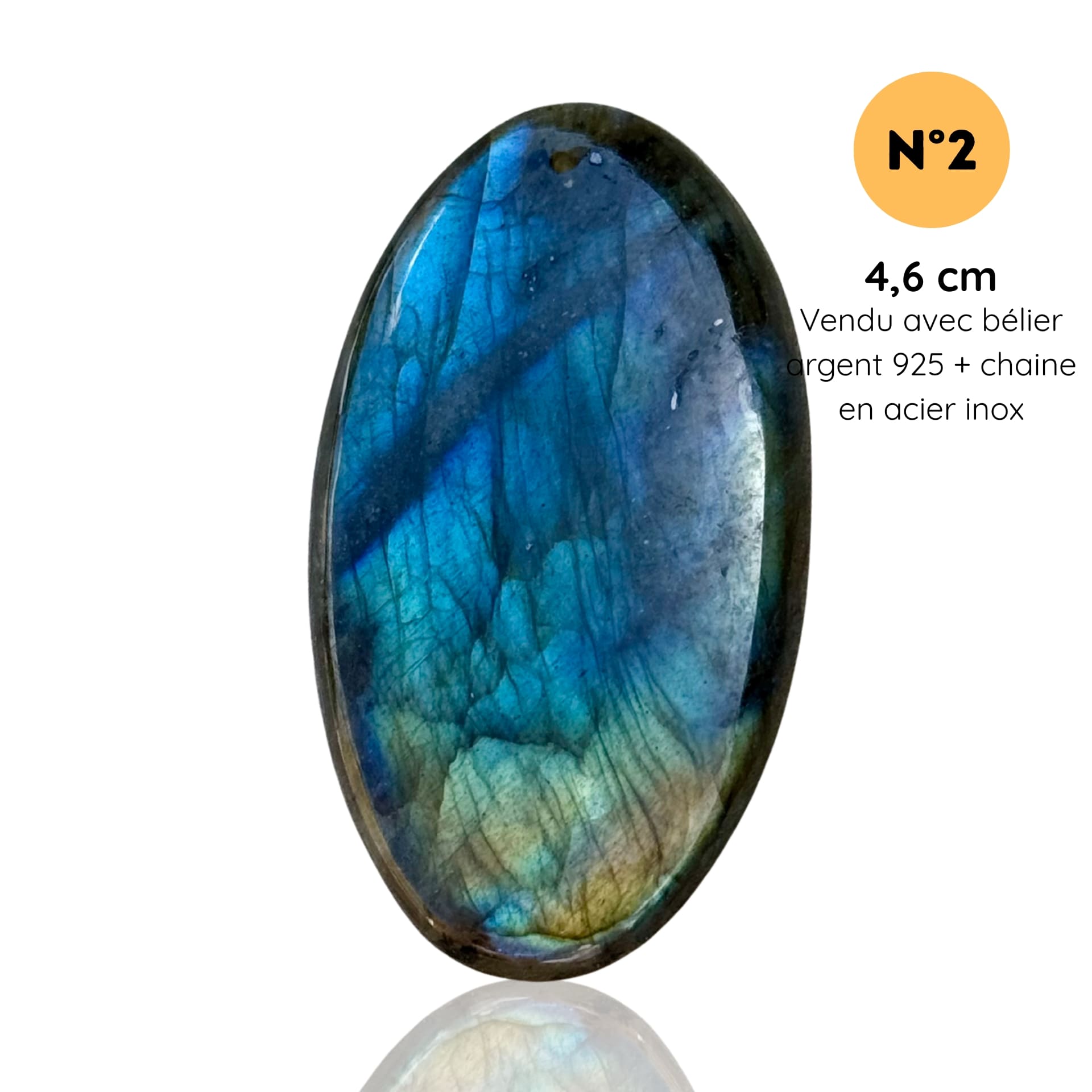Pendentif en Labradorite – Protection et Intuition