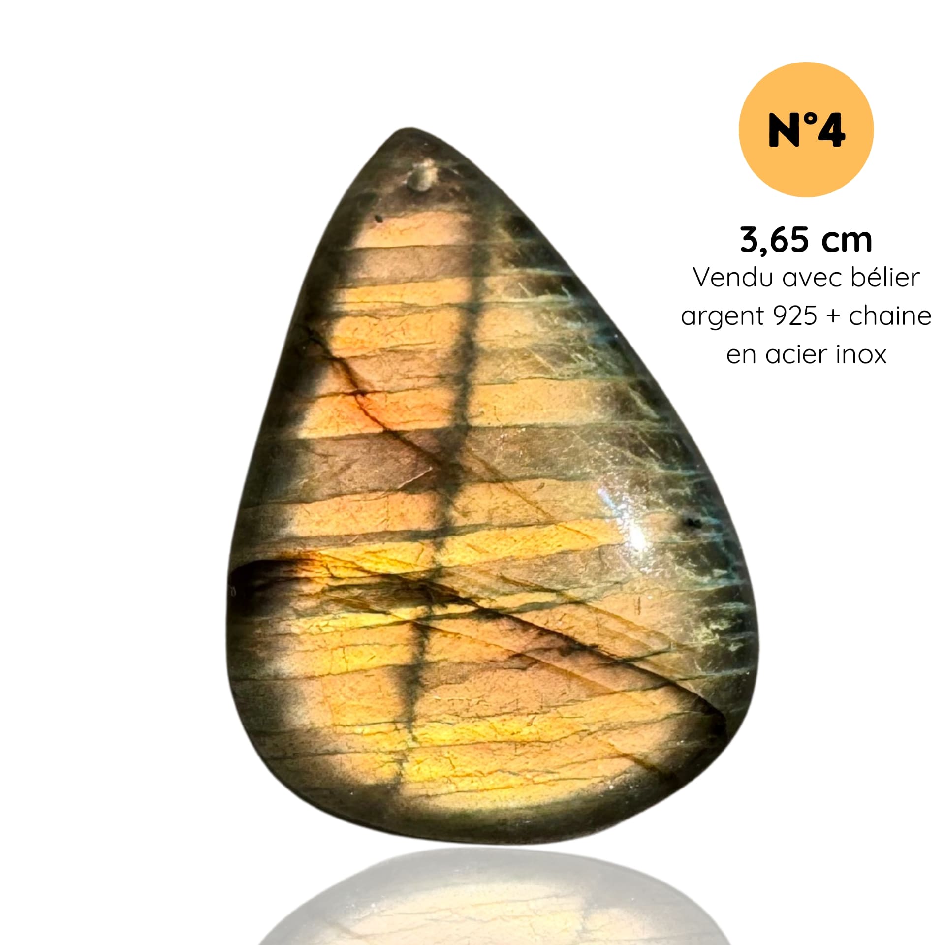 Pendentif en Labradorite – Protection et Intuition