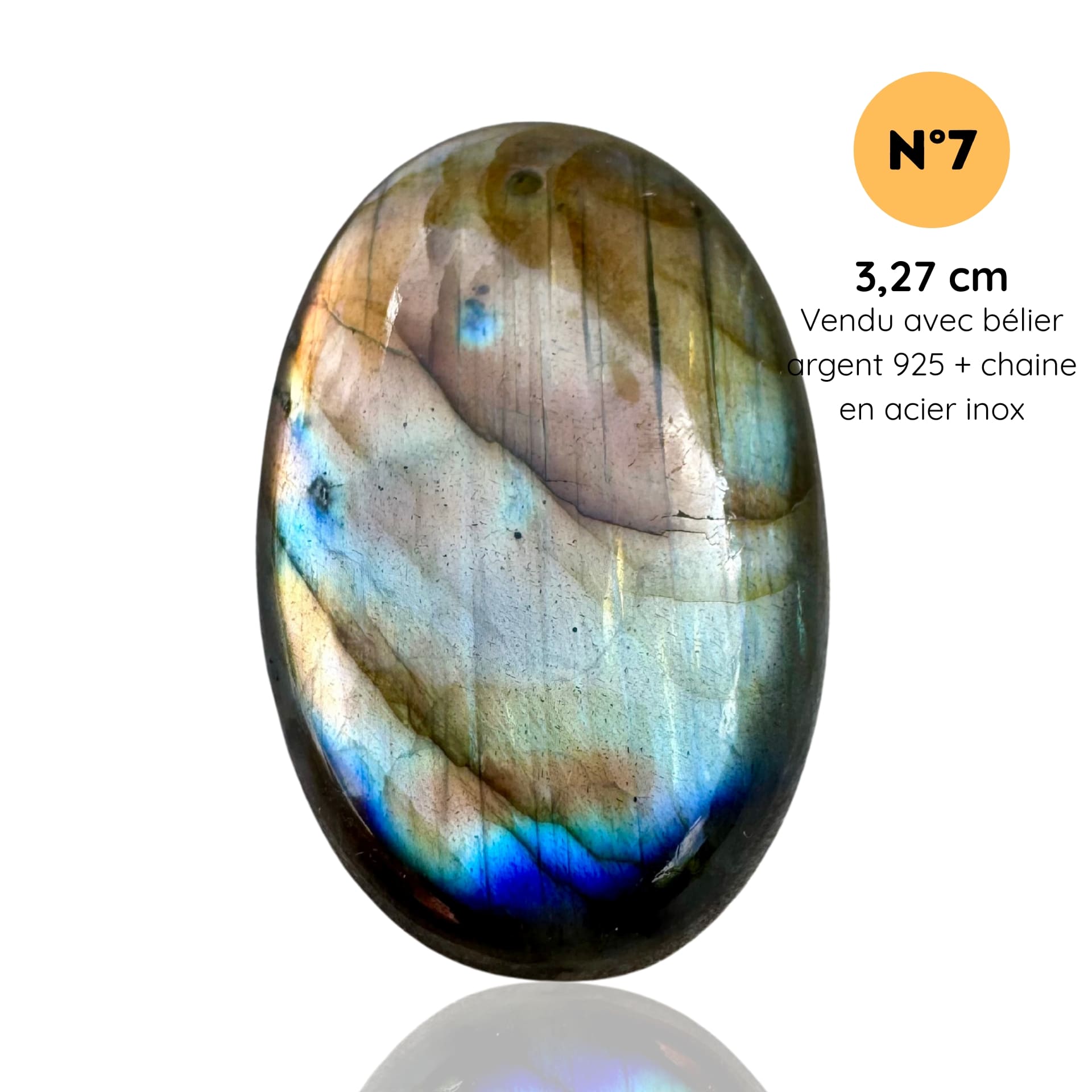 Pendentif en Labradorite – Protection et Intuition