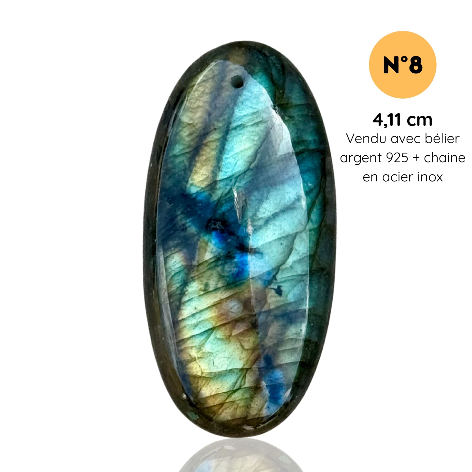 Pendentif en Labradorite – Protection et Intuition