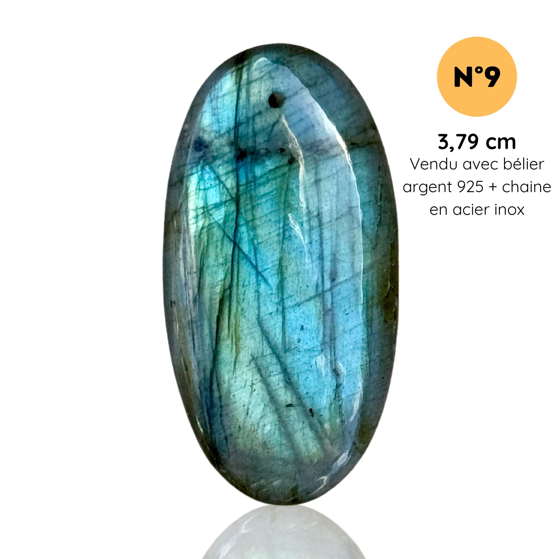 Pendentif en Labradorite – Protection et Intuition