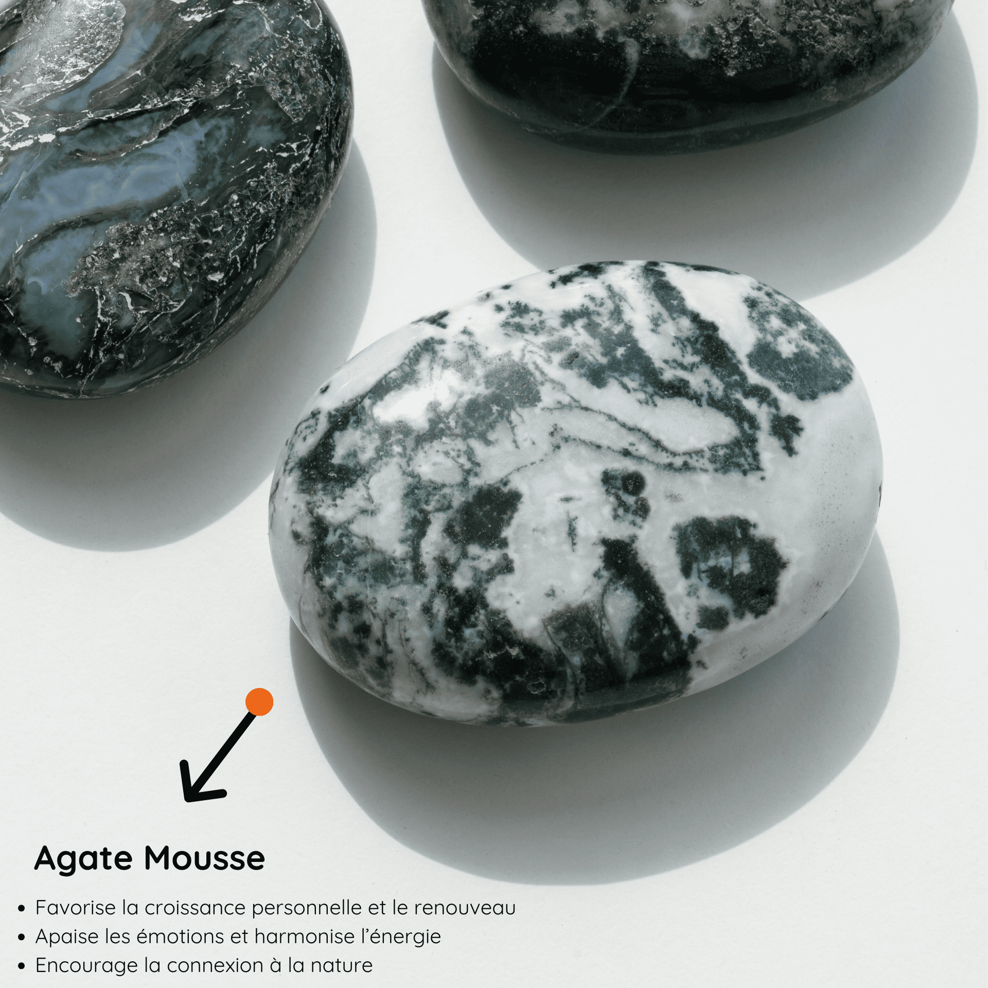 Galet Agate Mousse vertus