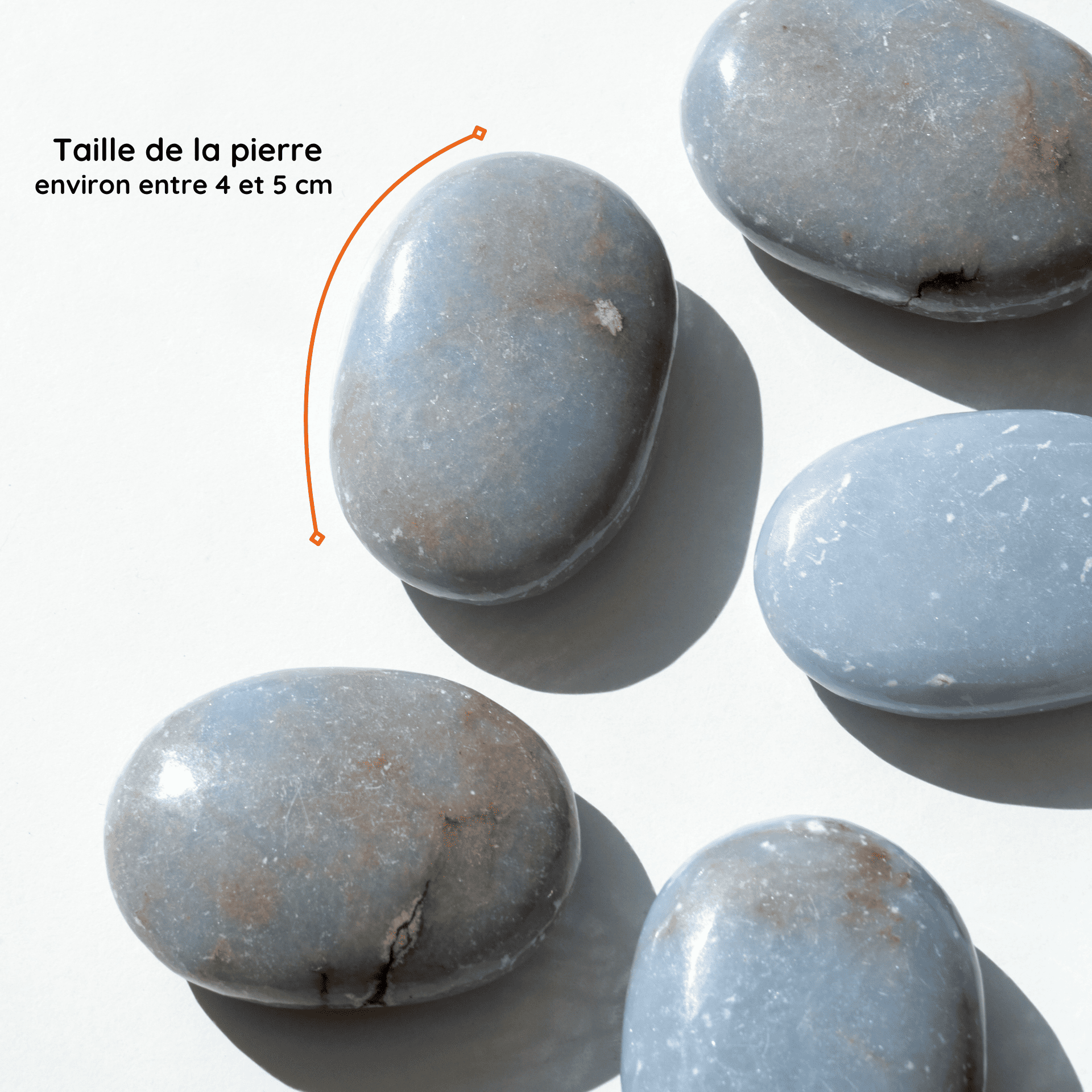 Galet Angélite taille