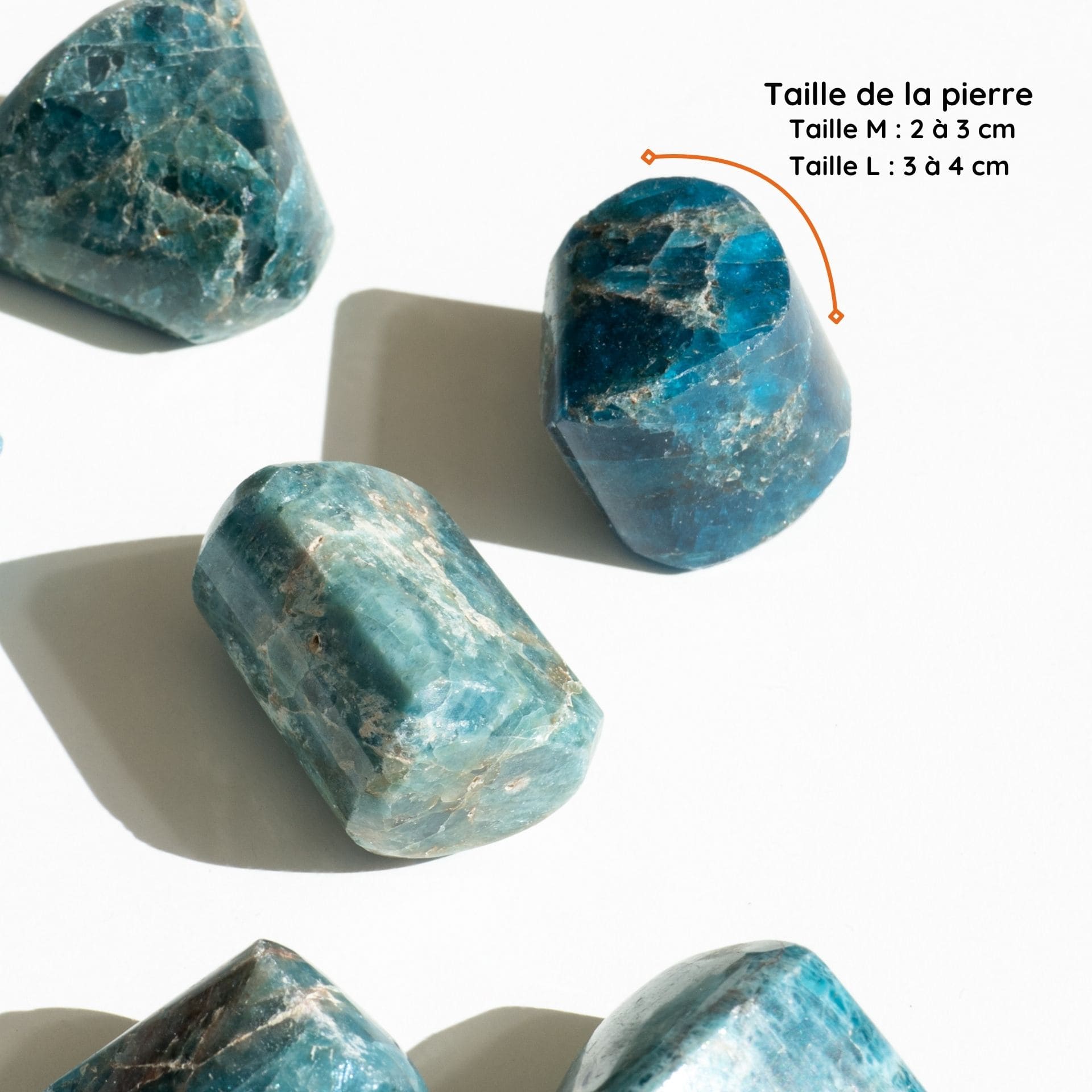 apatite bleue taille