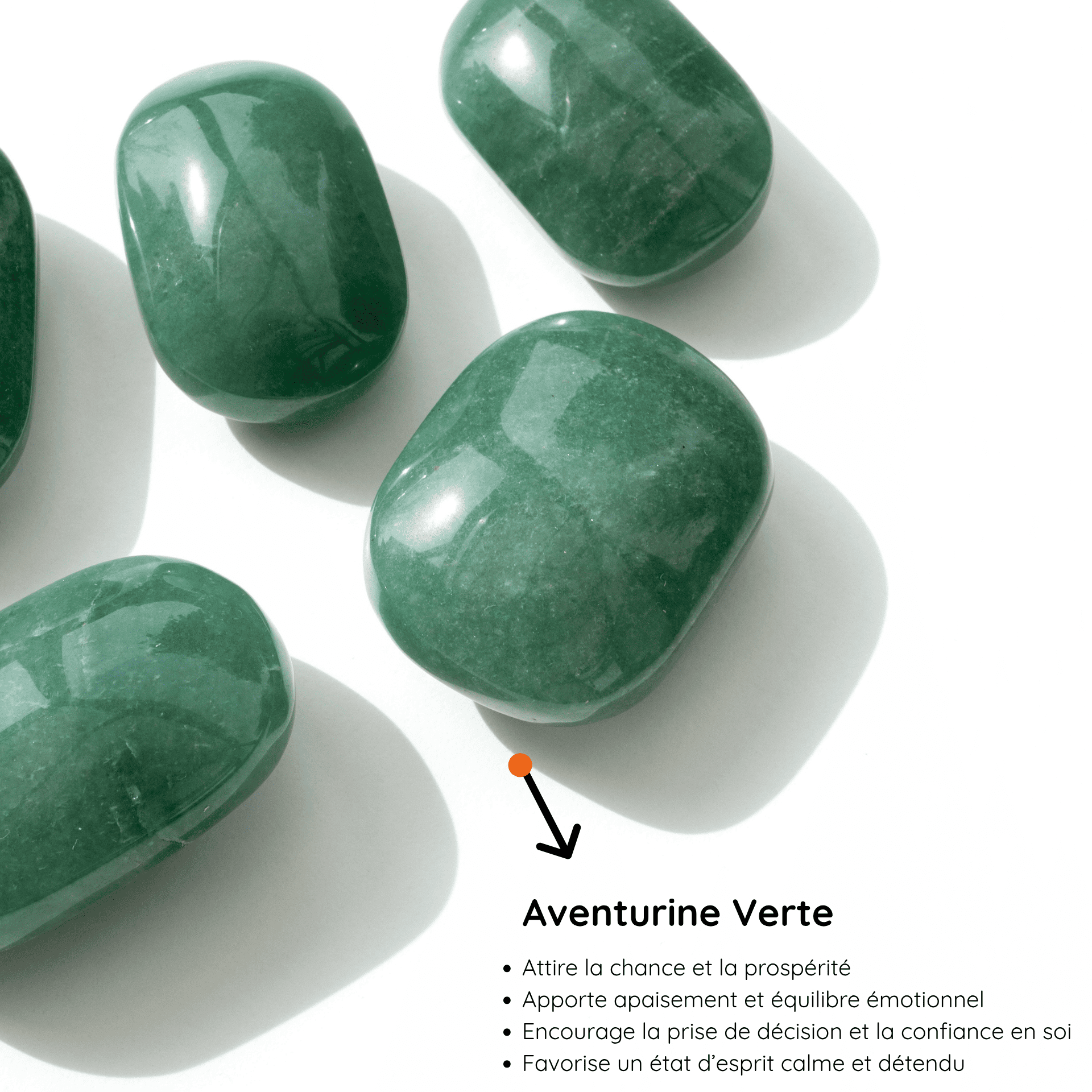 Galet Aventurine Verte vertus