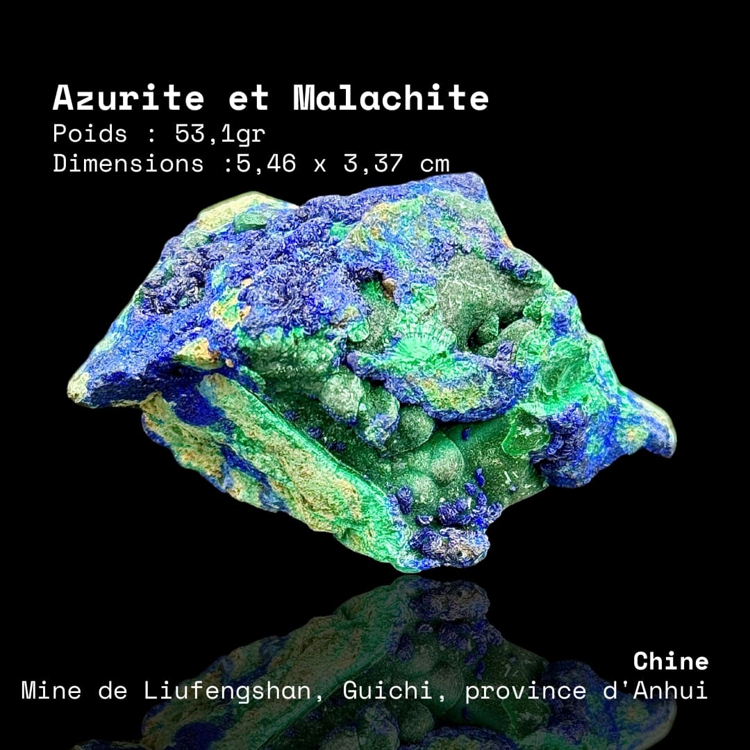 Azurite et Malachite - Liufengshan (Chine) - #78
