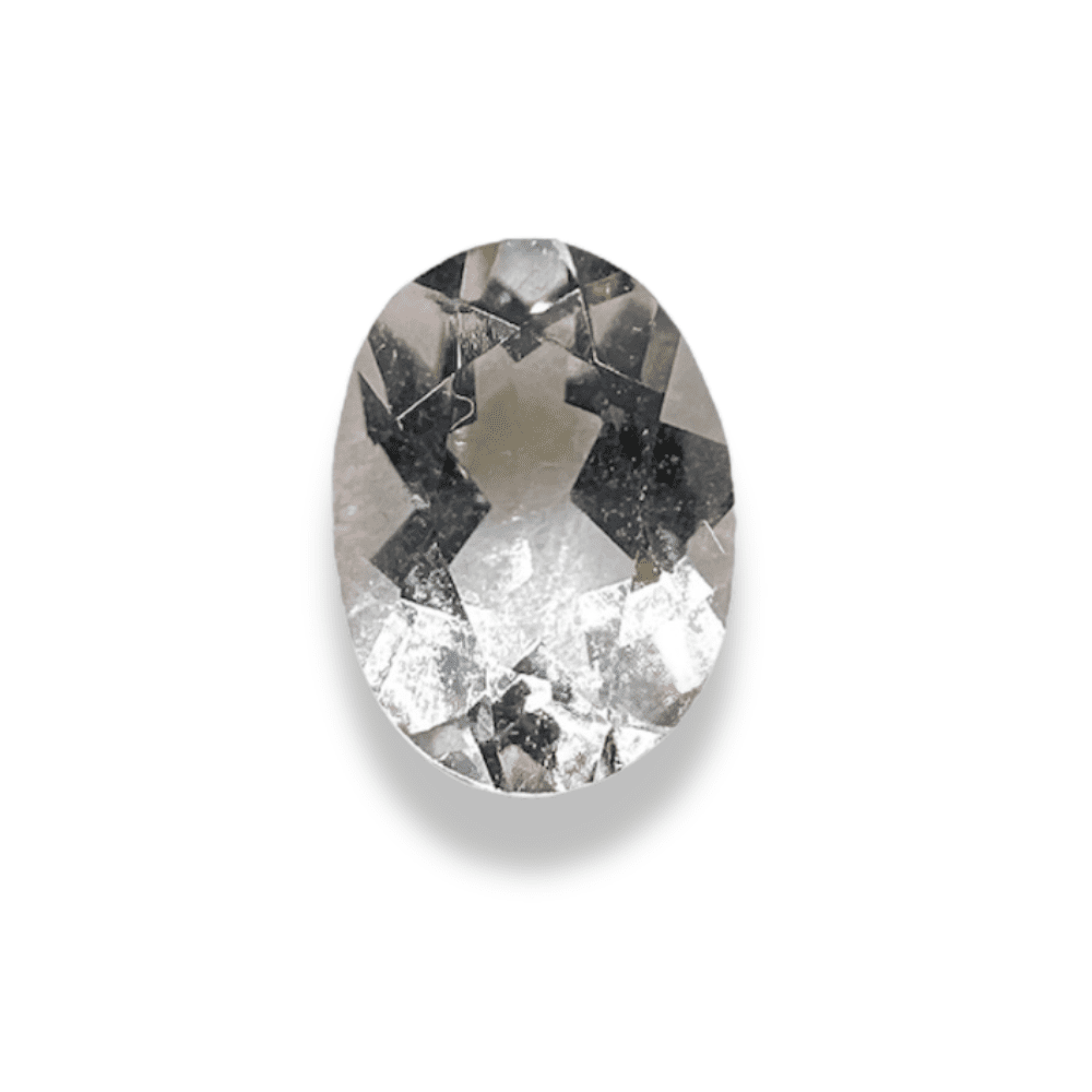 Morganite 0,45 carats béril rose très clair, incolore