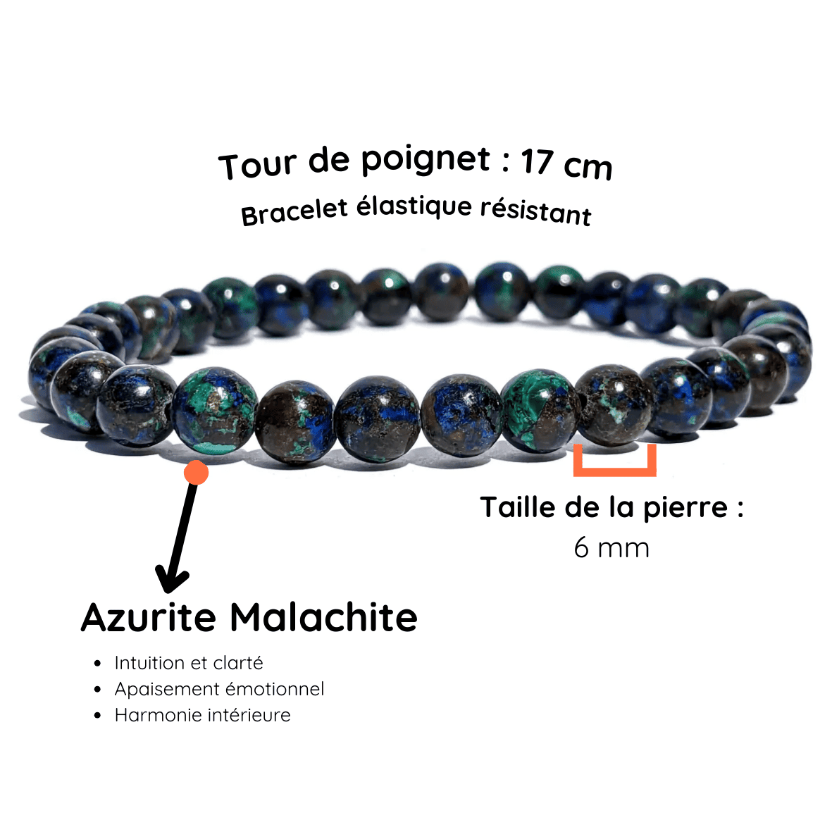 Fiche Description Bracelet Azurite Malachite