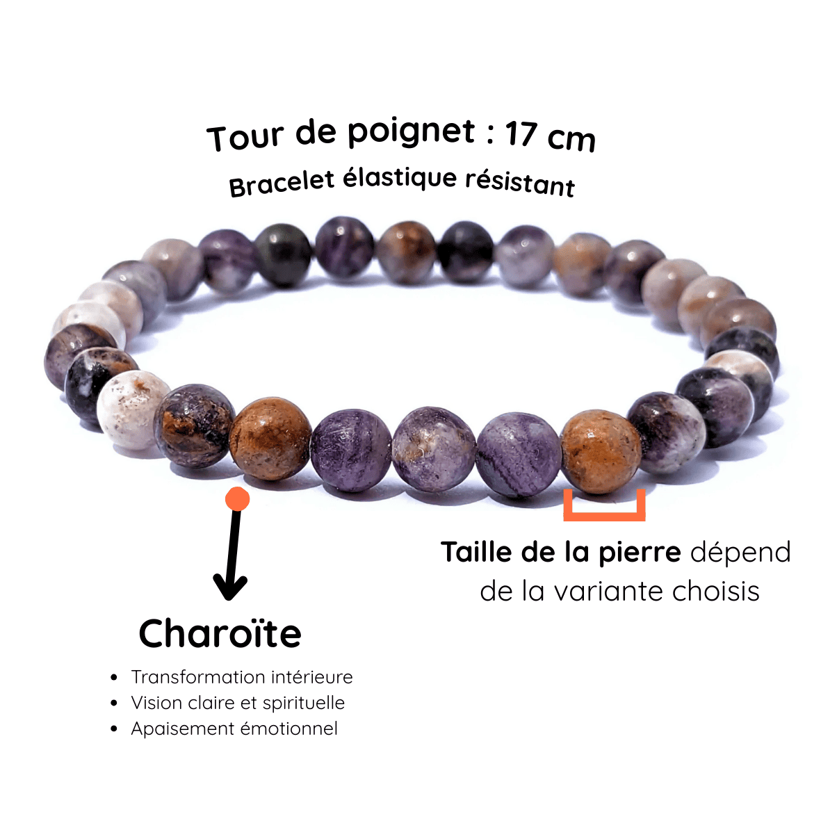 Fiche Description Bracelet charoïte