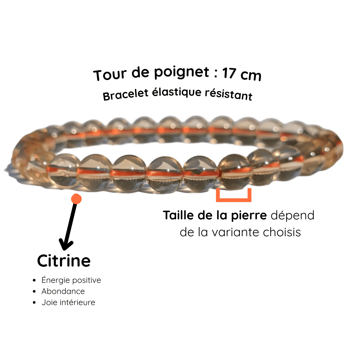 Fiche Description Bracelet Citrine
