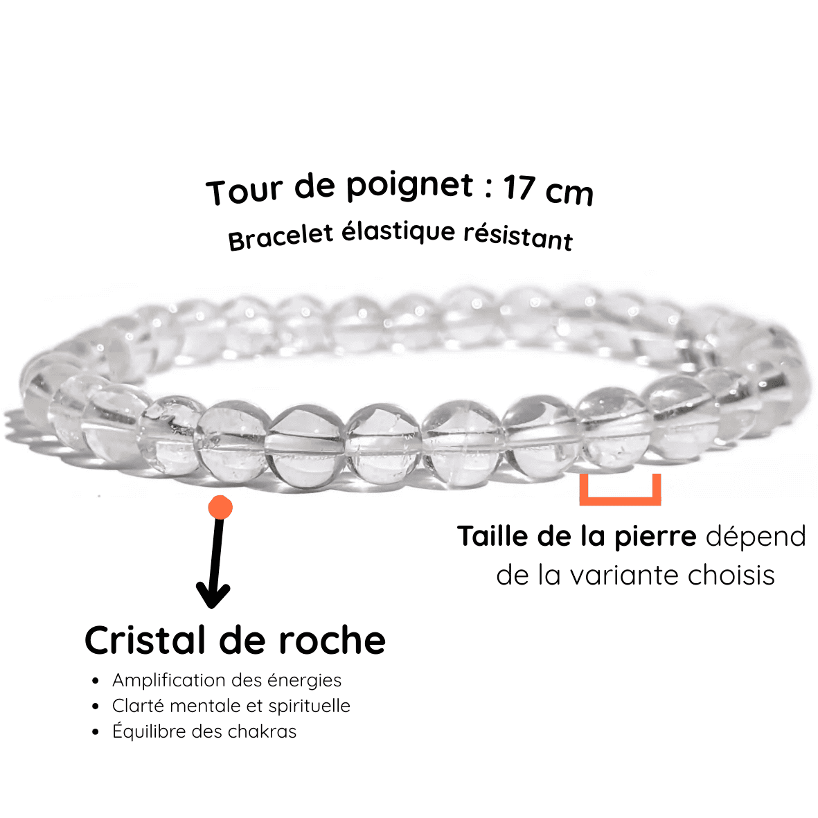 Fiche Description Bracelet Cristal de roche