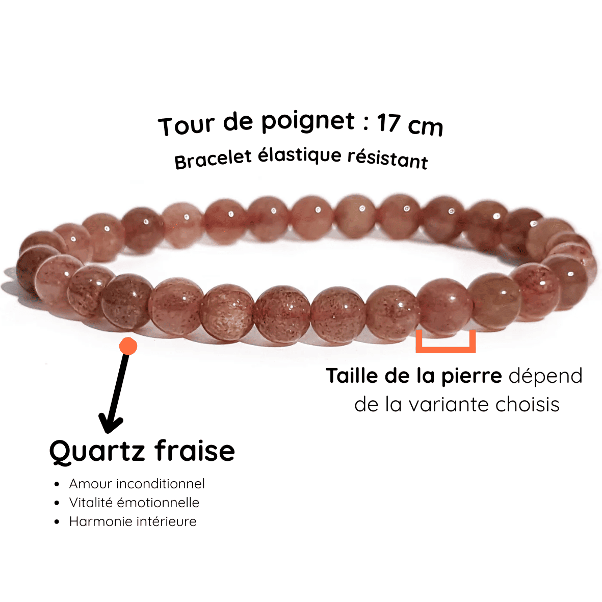 Fiche Description Bracelet Quartz Fraise