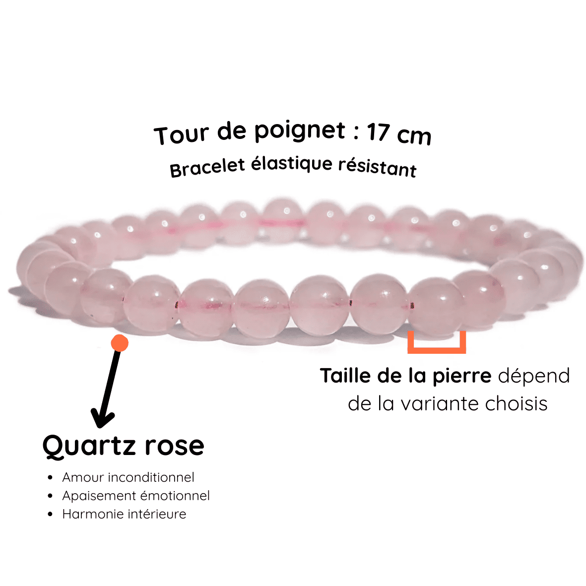 Fiche Description Bracelet Quartz Rose