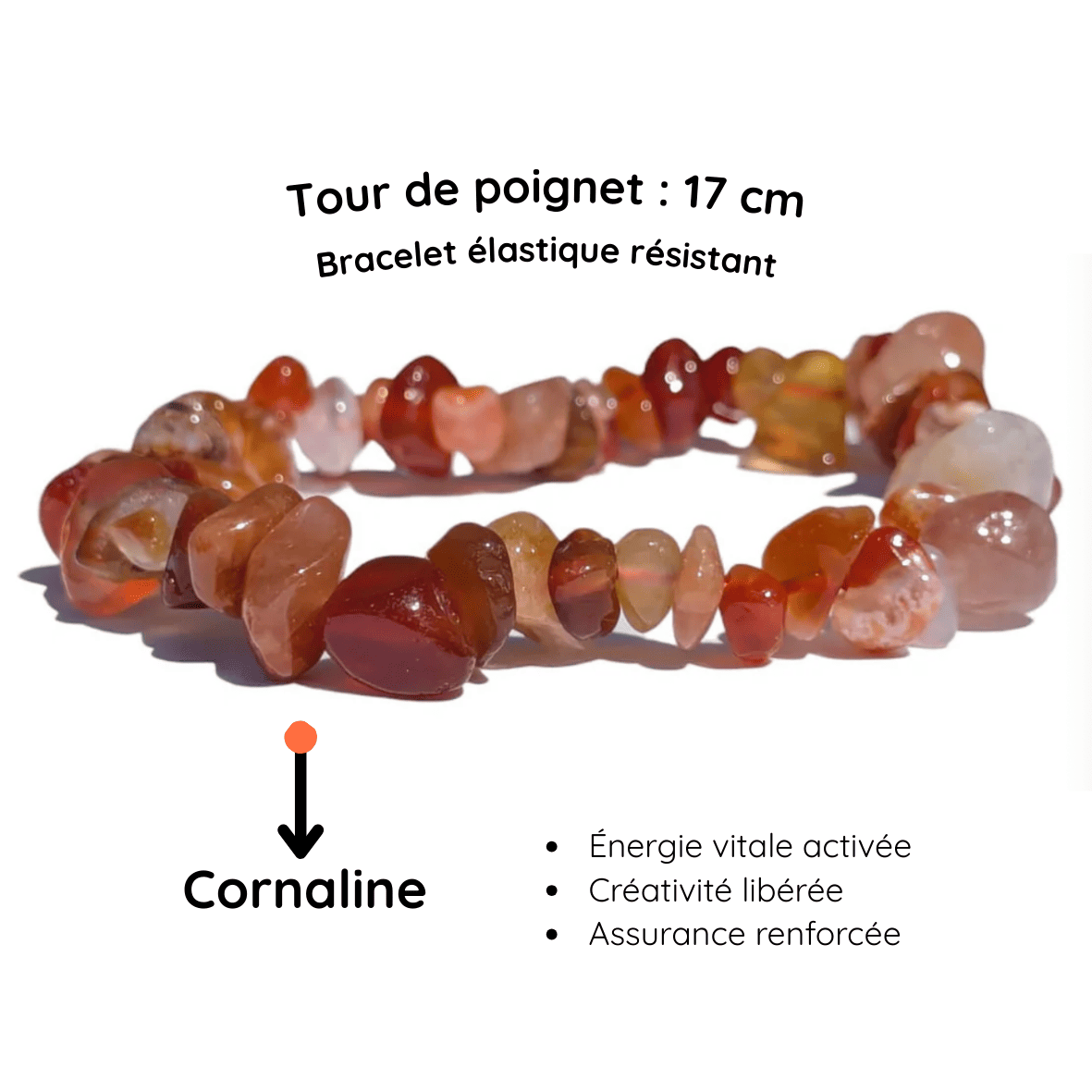 Fiche descriptive du Bracelet baroque pierre Coraline brésil