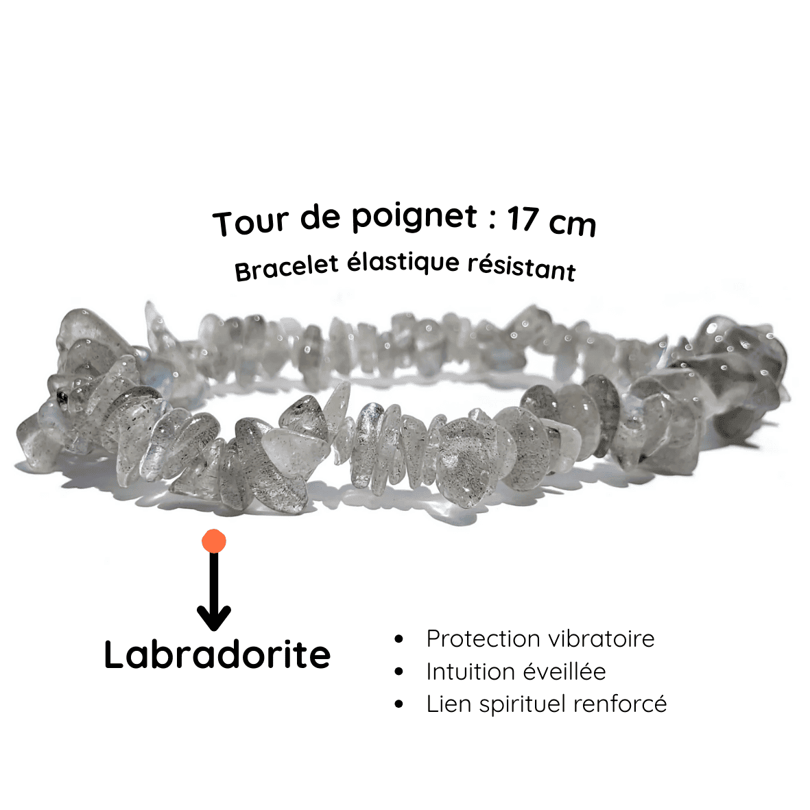 Fiche descriptive du Bracelet baroque pierre labradorite