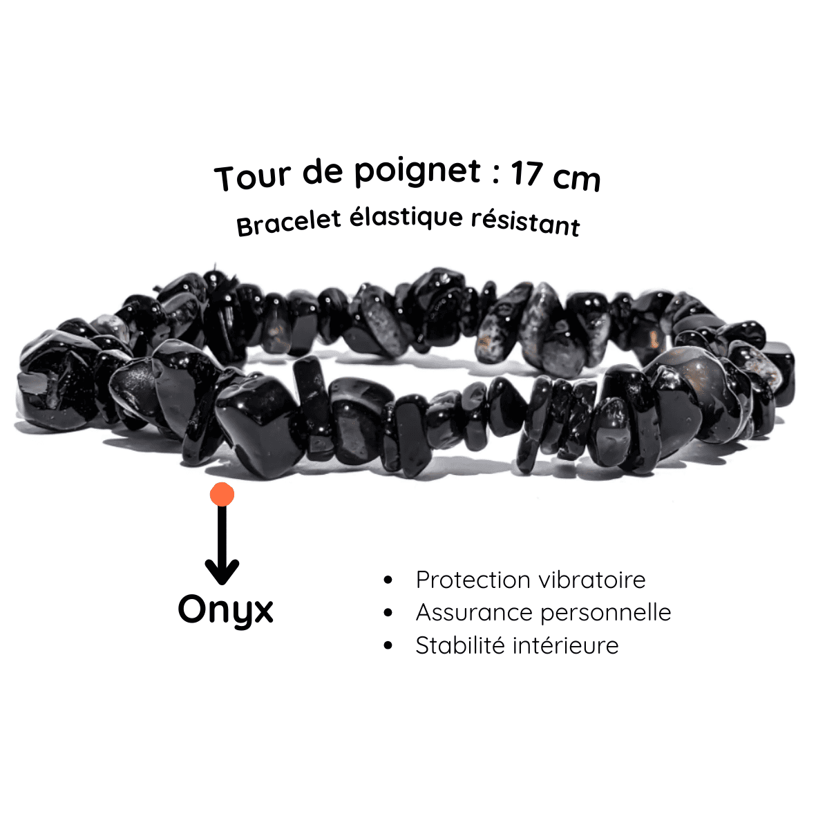 Fiche descriptive du Bracelet baroque pierre Onyx