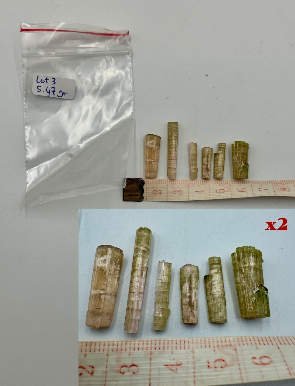 Tourmaline elbaïte de Chhappu par lot de 5gr