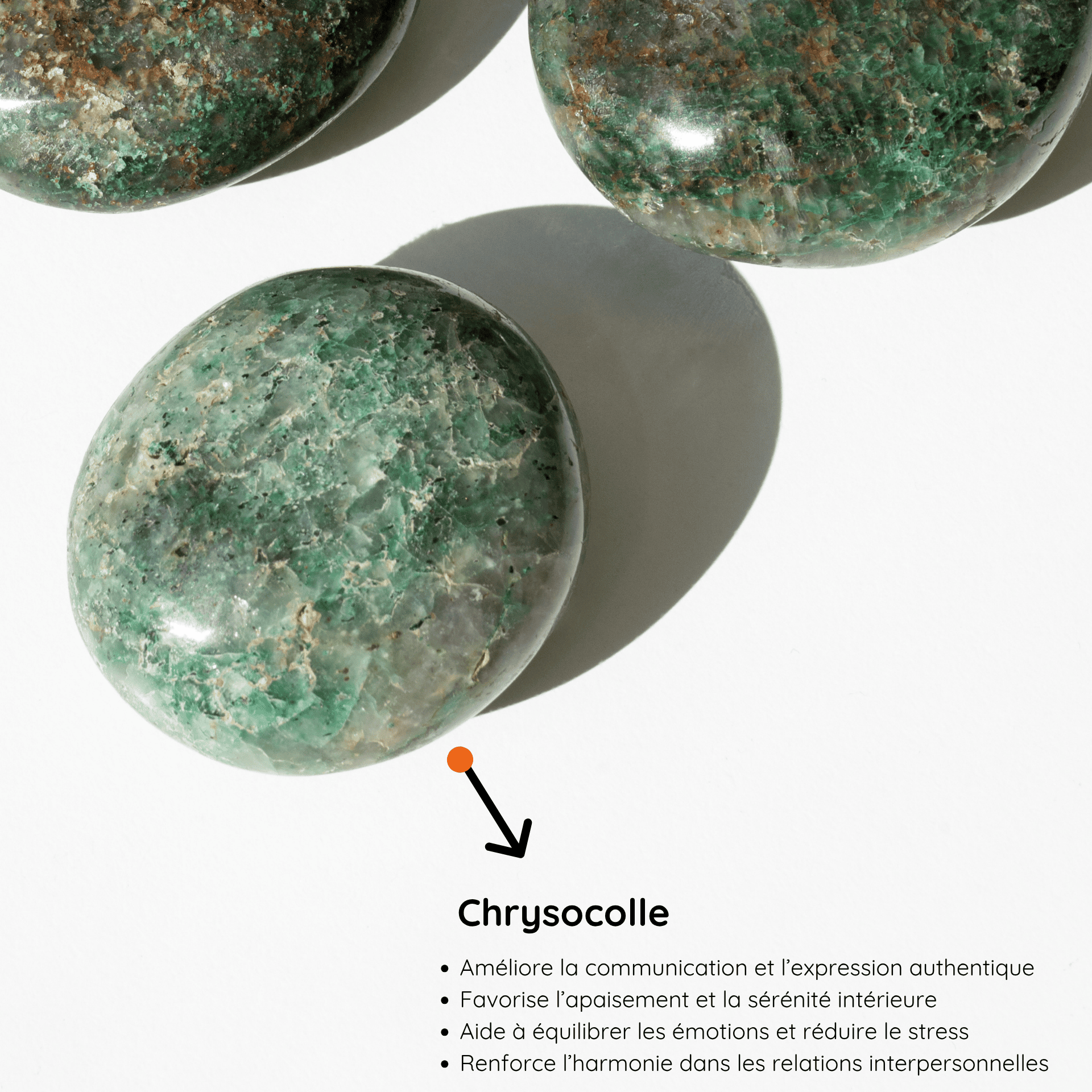 Galet Chrysocolle vertus