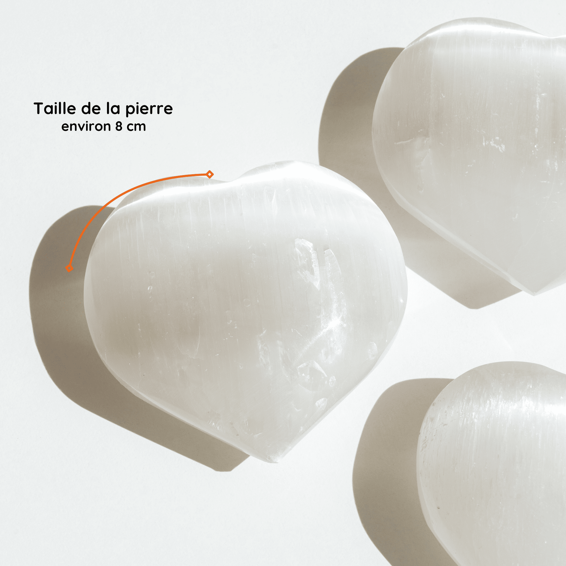 Cœur Sélénite taille