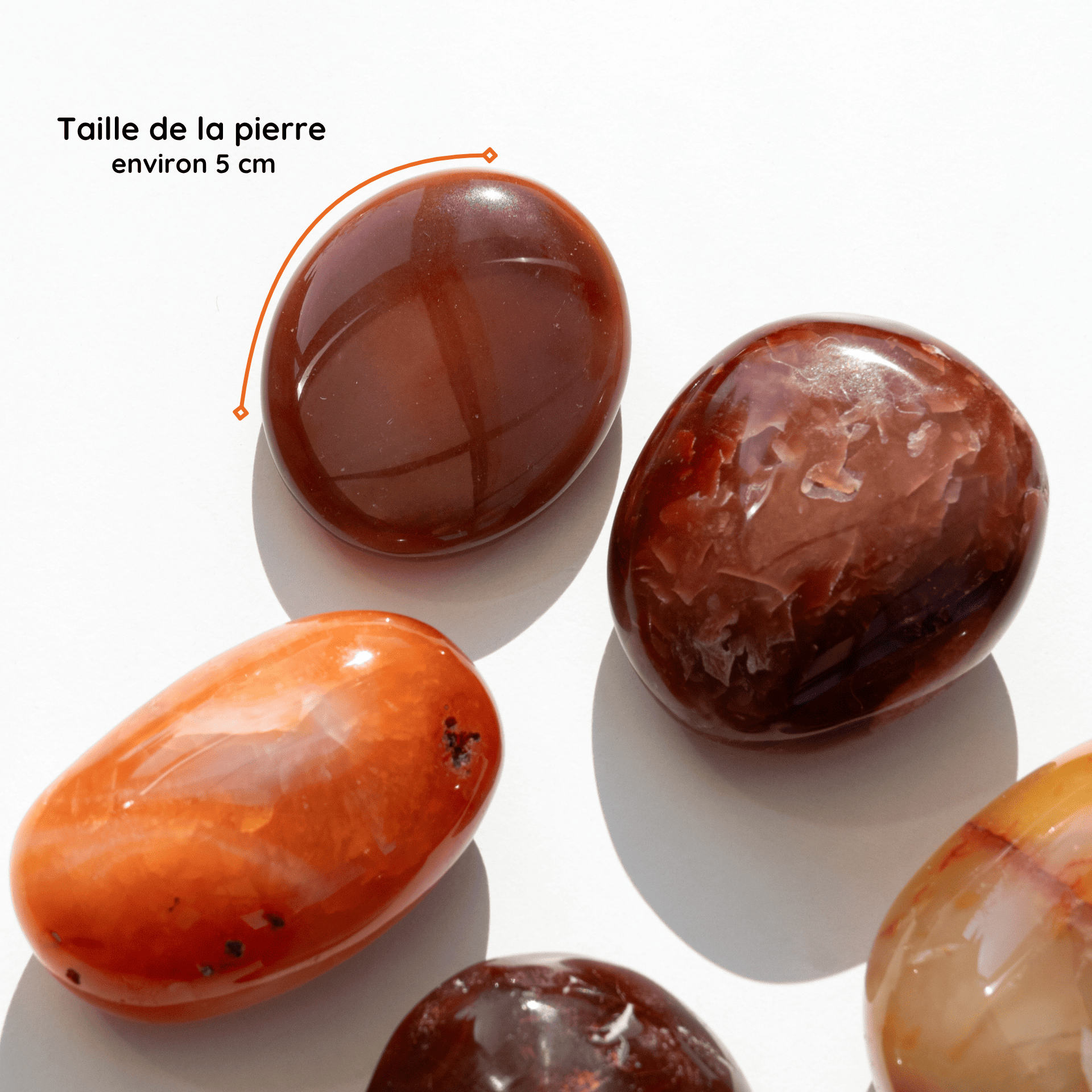 Galet Cornaline taille