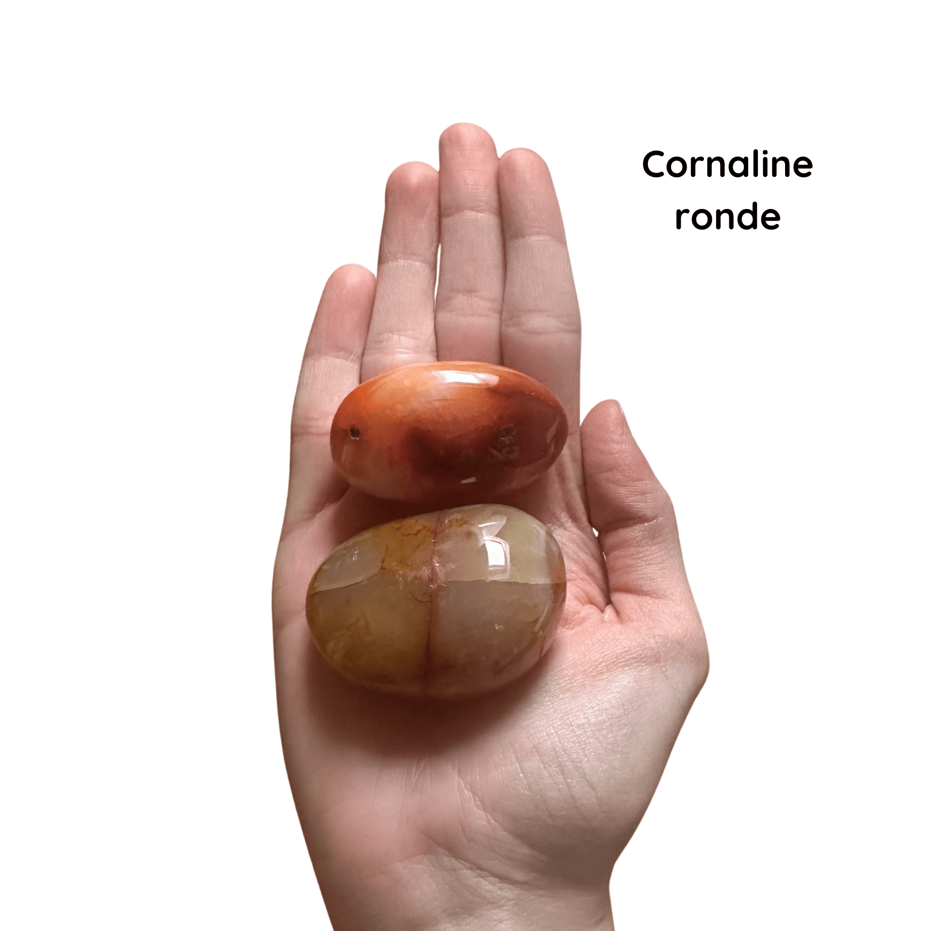 Galet Cornaline ronde