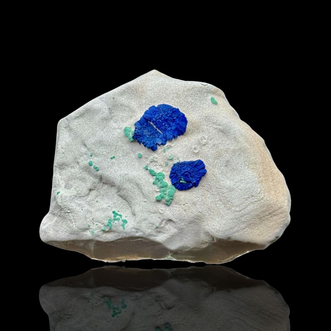 Duo d'Azurite "Soleil" et Malachite sur Matrice - Australie #02