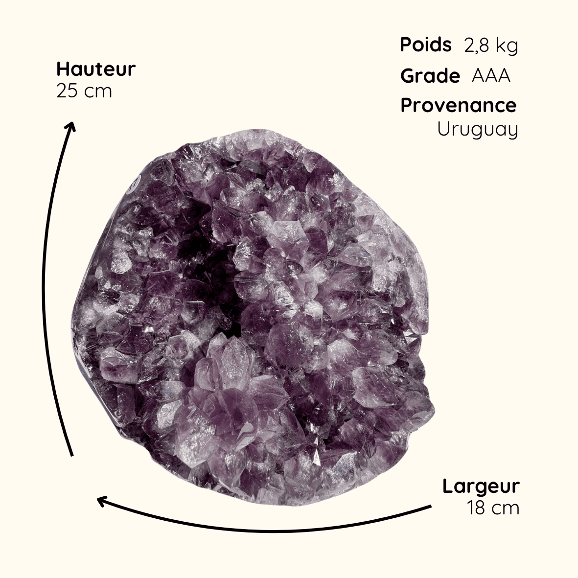 Détail produit géode améthyste n17