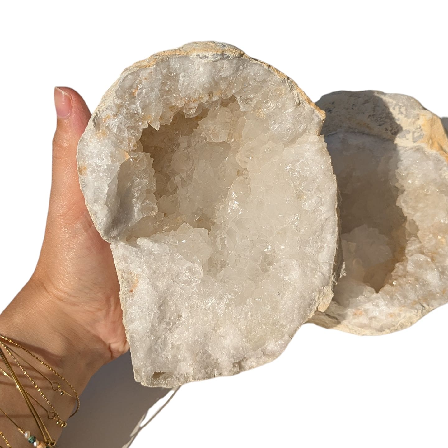 Cristal de roche en géode