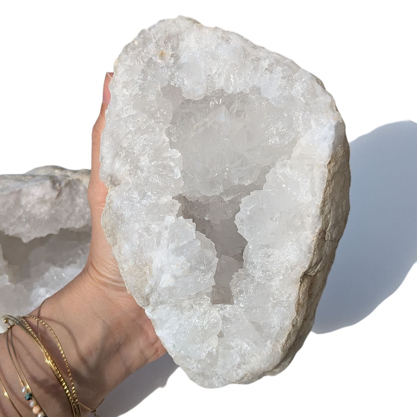 Grosse géode cristal de roche