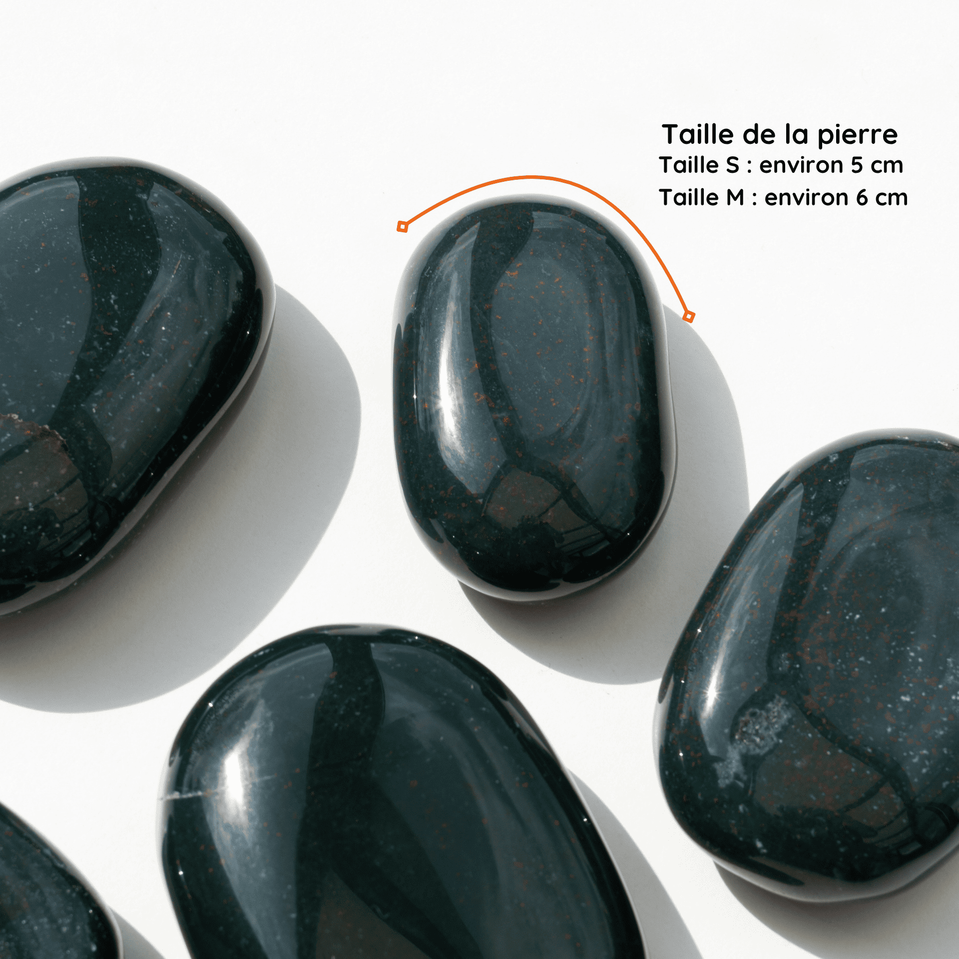 Galet Héliotrope taille